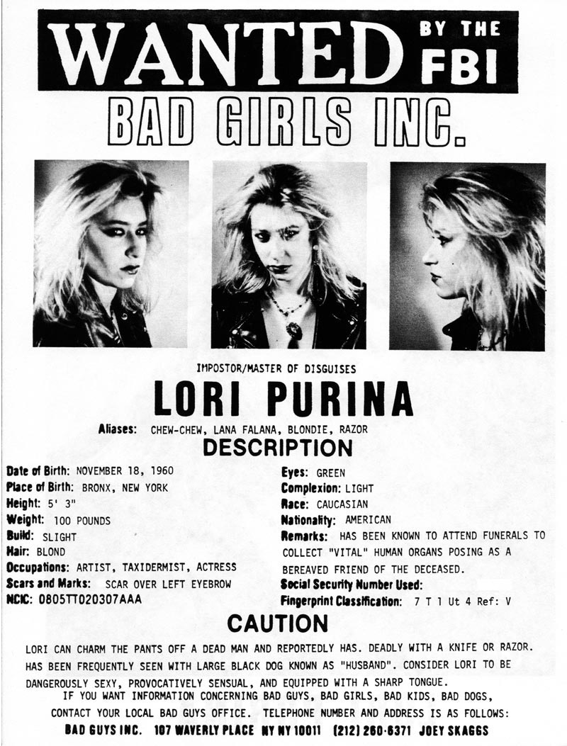 Lori Purina's headshot (back) from Bad Guys Talent Management Agency