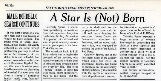 A Star is Not Born, Ms Magazine November, 1976