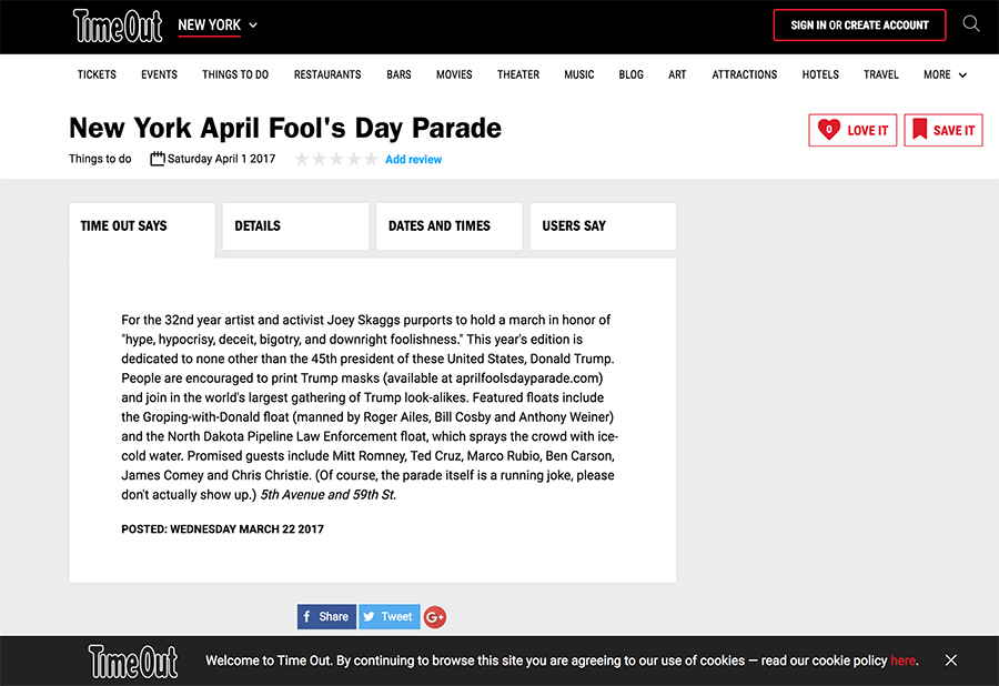 New York April Fool's Day Parade, Things to do in New York, Time Out New York, March 22, 2017