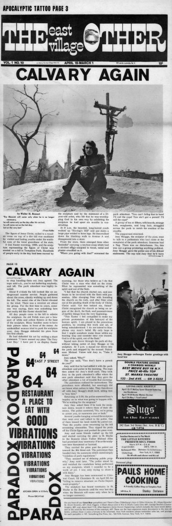 Calvery Again, East Village Other, April 15, 1966