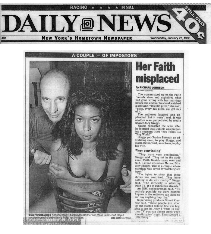 Her Faith misplaced, by Richard Johnson, Daily News, January 27, 1993