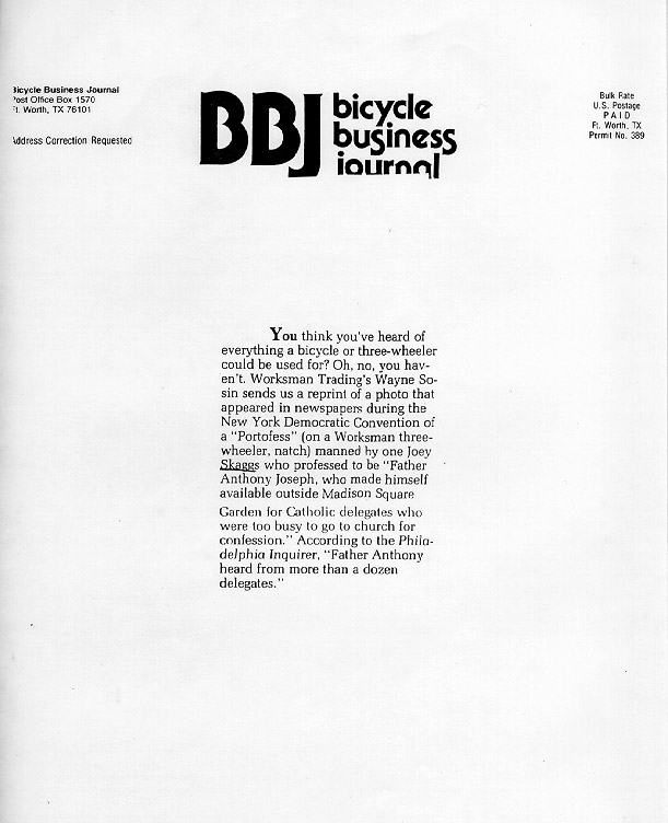 Bicycle Business Journal, July, 1992