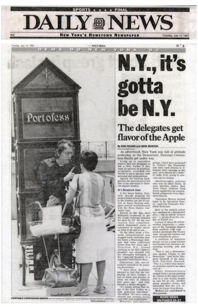 N.Y., it's gotta be N.Y., Daily News, July 14, 1992