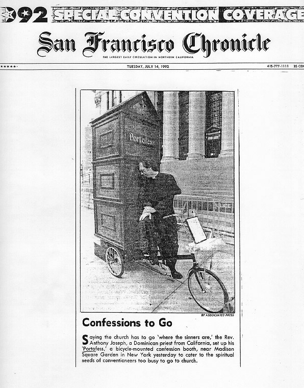 Confessions to Go, San Francisco Chronicle, July 14, 1992