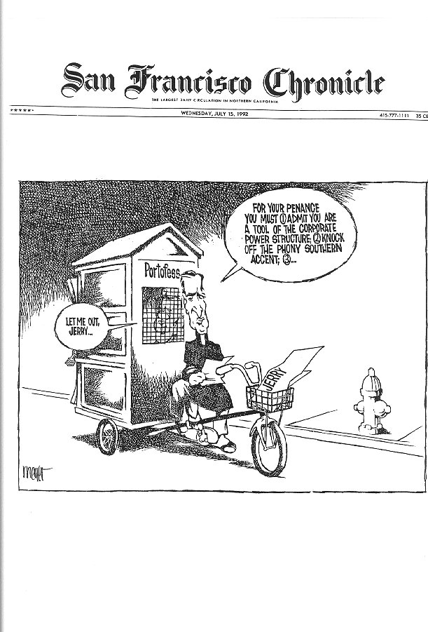 San Francisco Chronicle cartoon, July 15, 1992